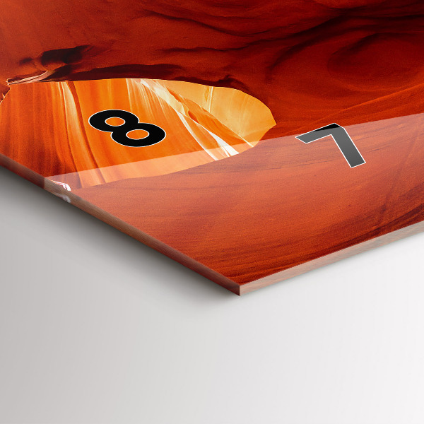 Horizontální skleněné hodiny na stěnu Kaňon