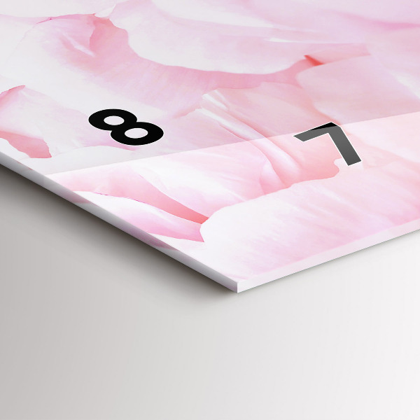 Horizontální hodiny na skle Kvetoucí květiny