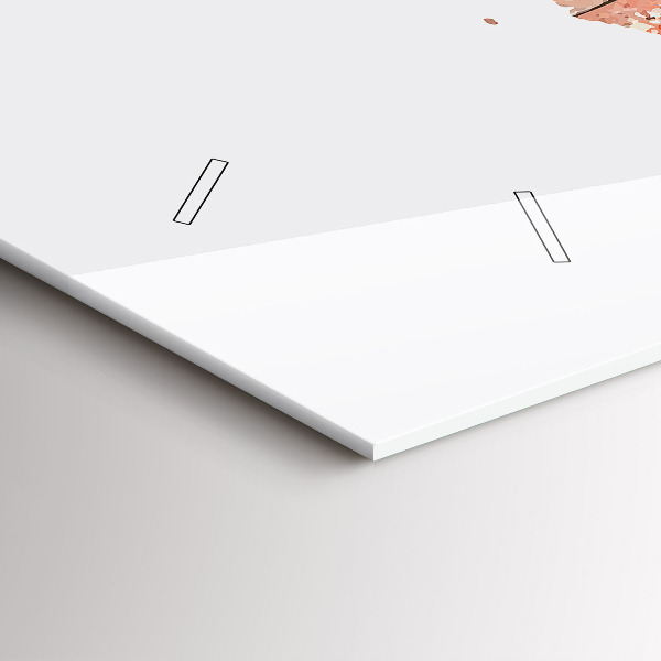 Horizontální hodiny na skle Stará cihlová mapa