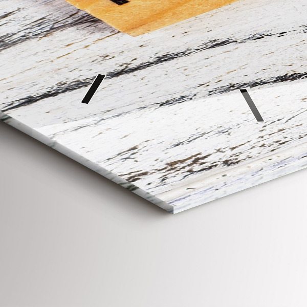 Horizontální hodiny na skle Rodina