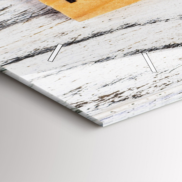 Horizontální hodiny na skle Rodina