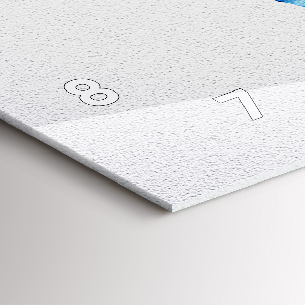 Horizontální hodiny na skle Akvarelová mapa světa