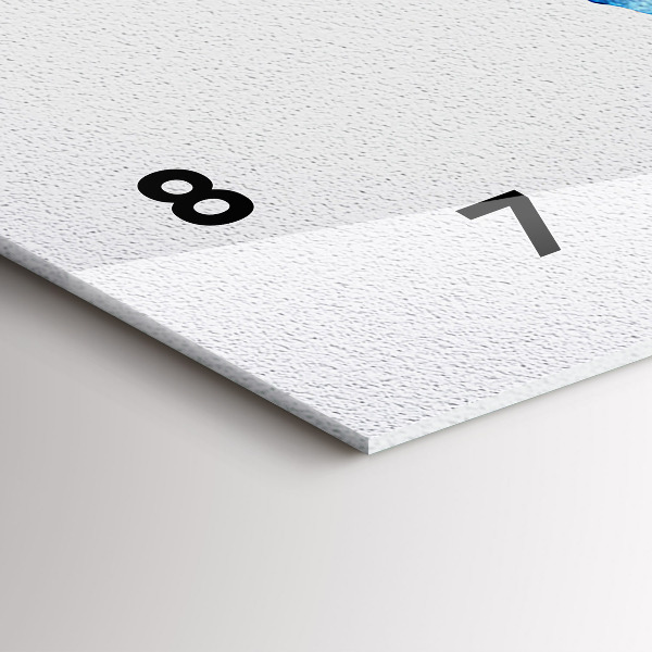 Horizontální hodiny na skle Akvarelová mapa světa