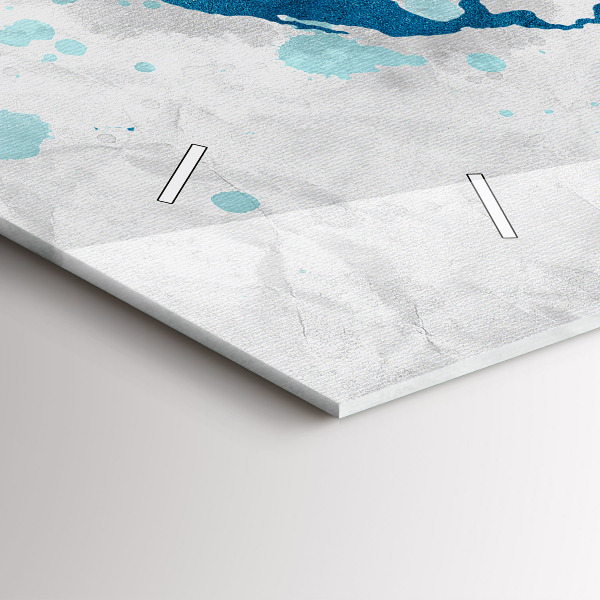 Horizontální hodiny na skle Mapa světa