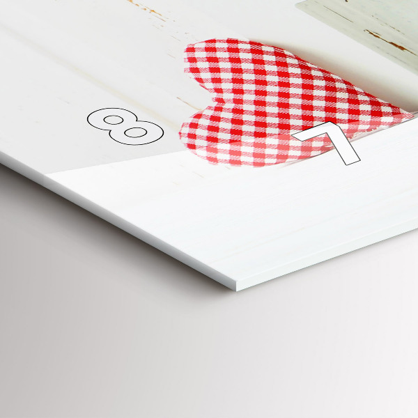 Horizontální hodiny na skle Nápis na domě