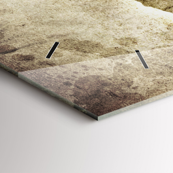 Horizontální hodiny na skle Mapa světa