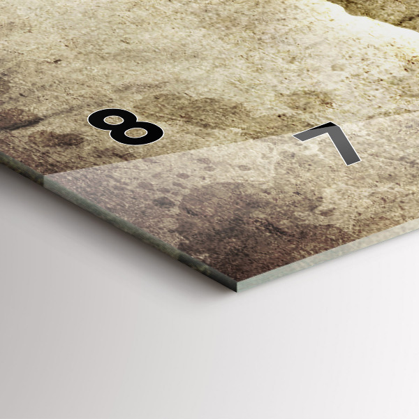 Horizontální hodiny na skle Mapa světa