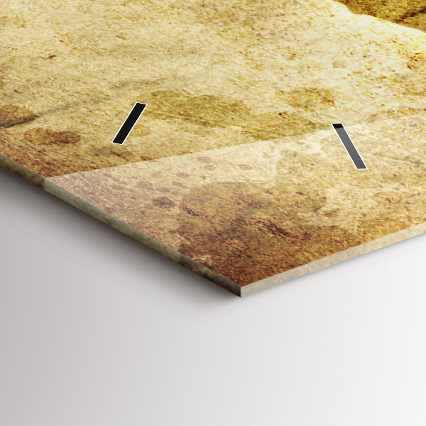 Horizontální hodiny na skle Stará mapa světa