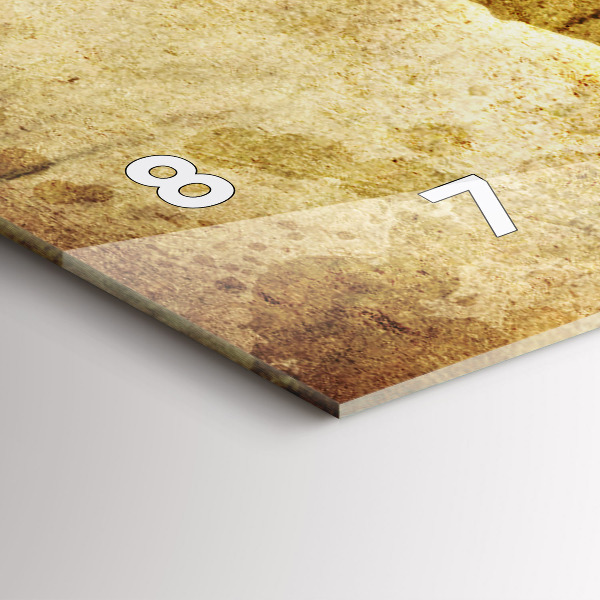 Horizontální hodiny na skle Stará mapa světa