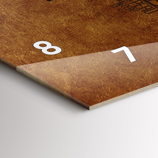 Horizontální hodiny na skle Mapa s názvy zemí