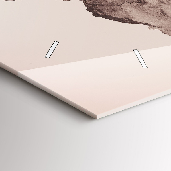 Horizontální hodiny na skle Akvarelová mapa světa