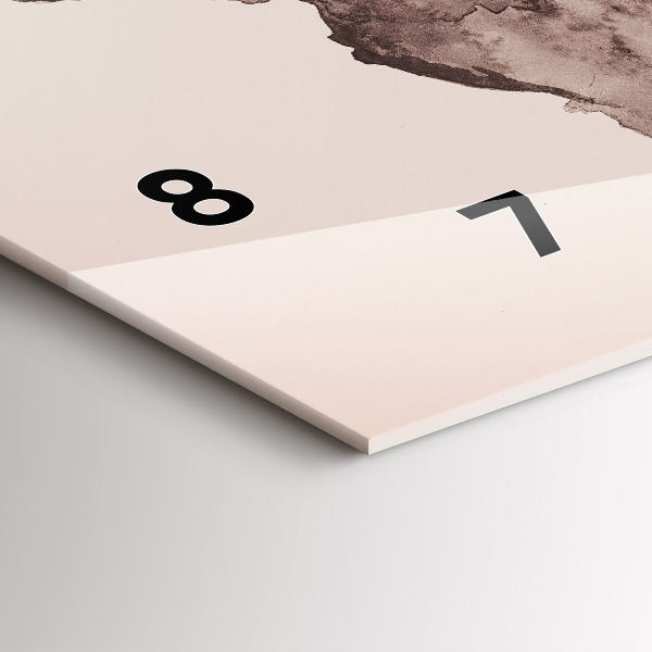 Horizontální hodiny na skle Akvarelová mapa světa