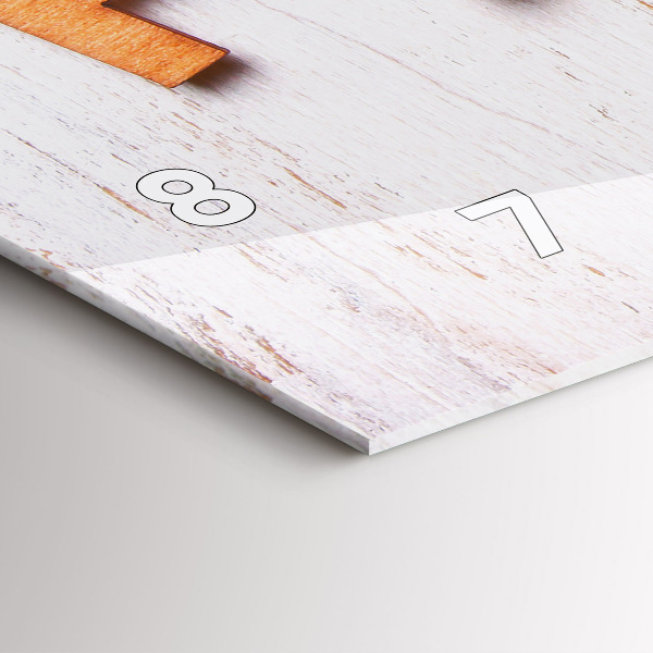 Horizontální hodiny na skle Rodinný nápis