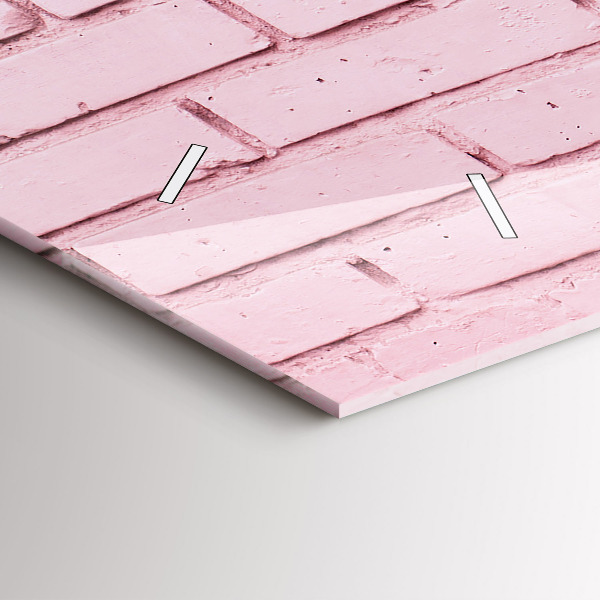 Horizontální hodiny na skle Cihlová zeď