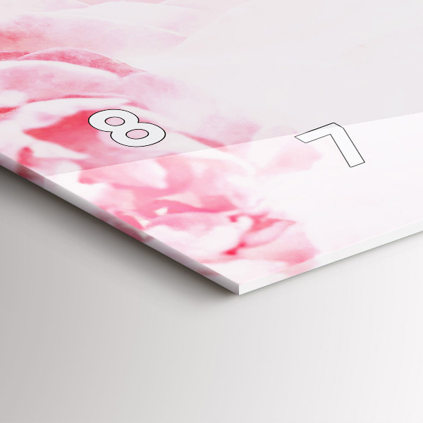 Horizontální hodiny na skle Rozkvetlé květiny