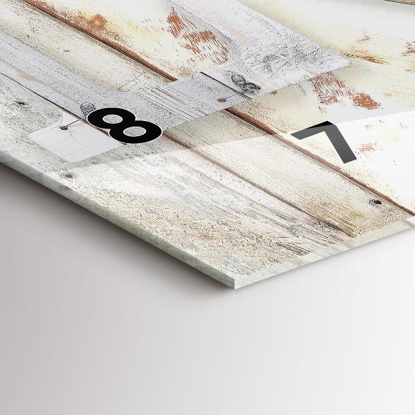 Horizontální hodiny na skle Nápis Love