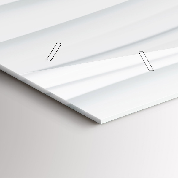 Horizontální hodiny na skle Textura vln