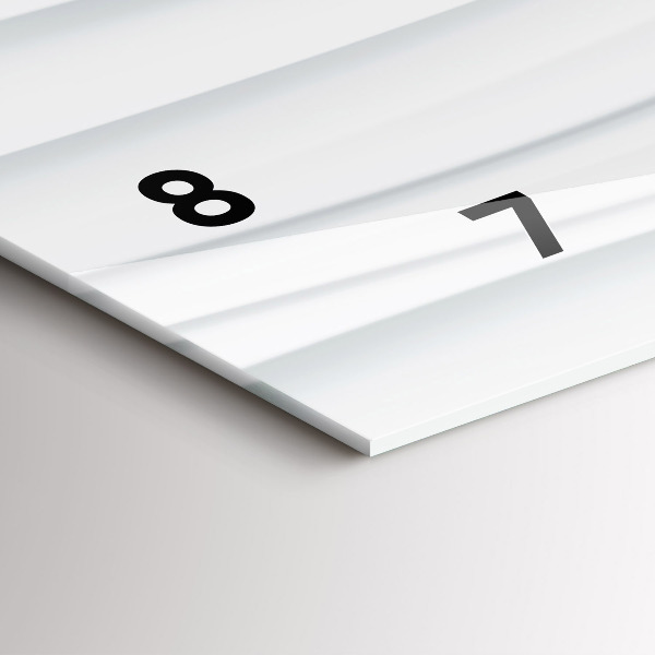 Horizontální hodiny na skle Textura vln