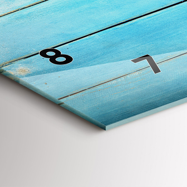 Horizontální hodiny na skle Prázdninové doplňky