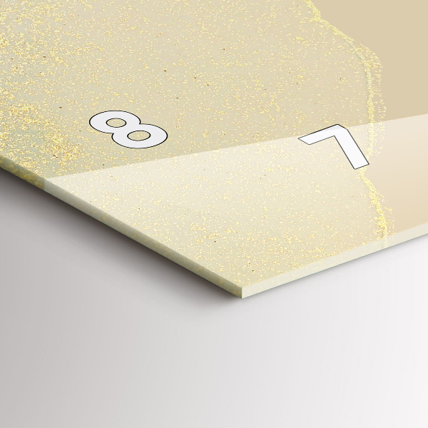 Horizontální skleněné hodiny na stěnu Elegantní abstrakce