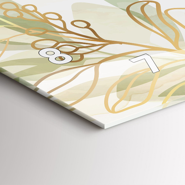 Horizontální skleněné hodiny na stěnu Pastelová abstrakce