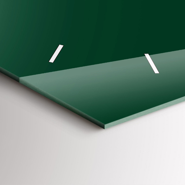 Horizontální skleněné hodiny na stěnu Barevná láhev zelená