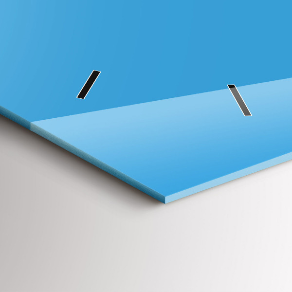 Horizontální skleněné hodiny na stěnu Modrá barva