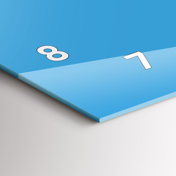 Horizontální skleněné hodiny na stěnu Modrá barva