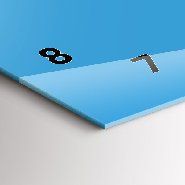 Horizontální skleněné hodiny na stěnu Modrá barva