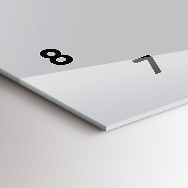 Horizontální skleněné hodiny na stěnu Barva světle šedá