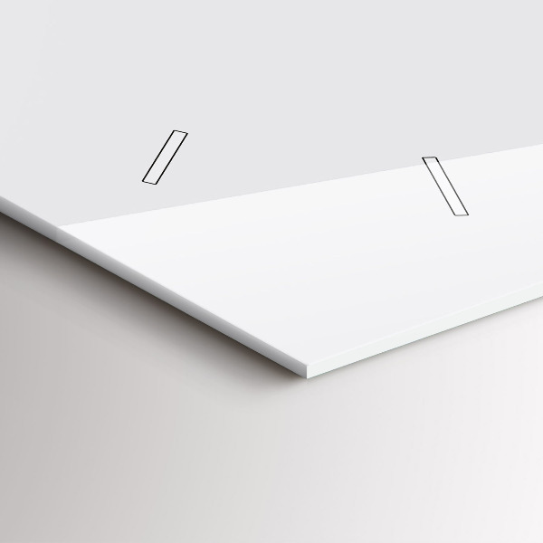 Horizontální skleněné hodiny na stěnu Barva tmavě bílá