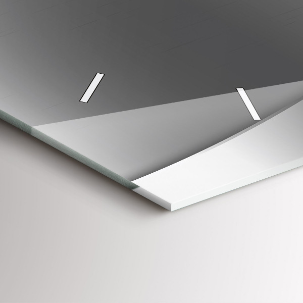 Horizontální skleněné hodiny na stěnu Stříbrné linie