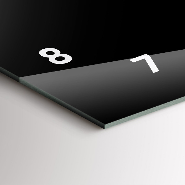 Horizontální skleněné hodiny na stěnu Šálek černé kávy