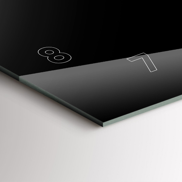 Horizontální skleněné hodiny na stěnu Šálek černé kávy