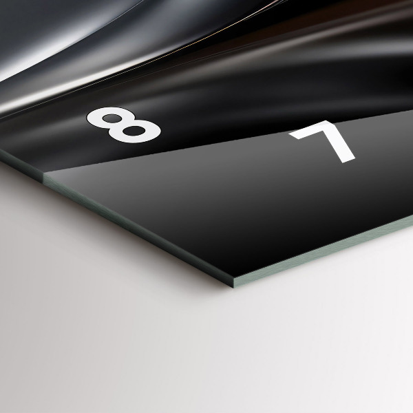 Horizontální skleněné hodiny na stěnu Abstraktní