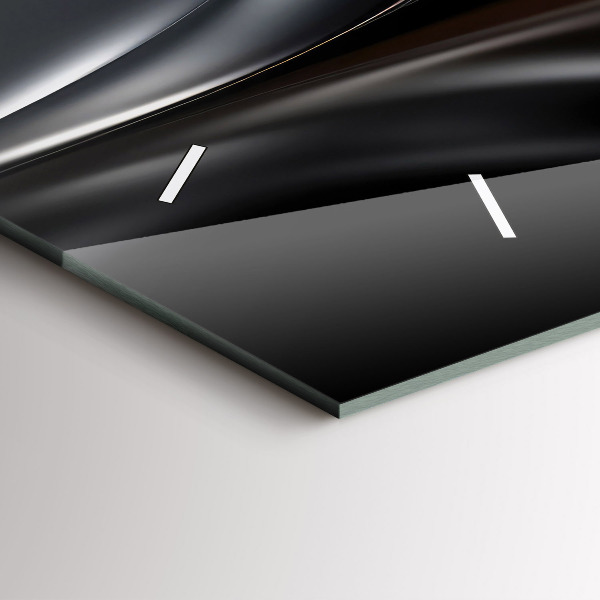 Horizontální skleněné hodiny na stěnu Abstraktní