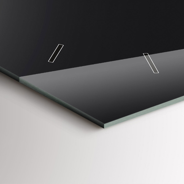 Horizontální skleněné hodiny na stěnu Fáze měsíce