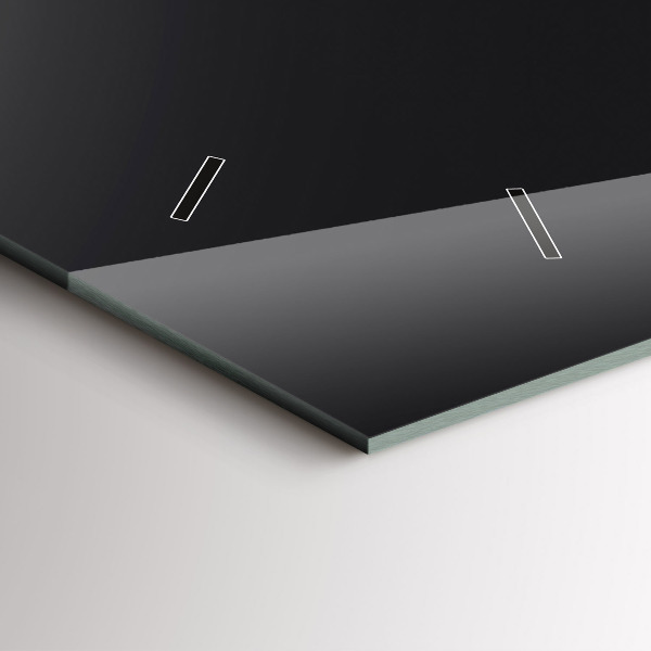 Horizontální skleněné hodiny na stěnu Fáze měsíce