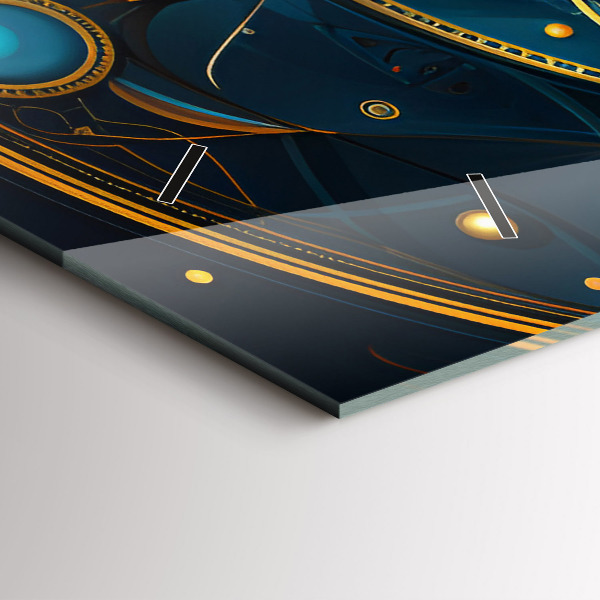 Horizontální skleněné hodiny na stěnu Hodiny s horoskopem