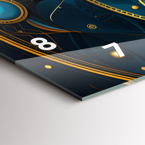 Horizontální skleněné hodiny na stěnu Hodiny s horoskopem