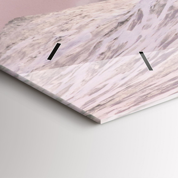 Horizontální skleněné hodiny na stěnu Surfař na Havaji