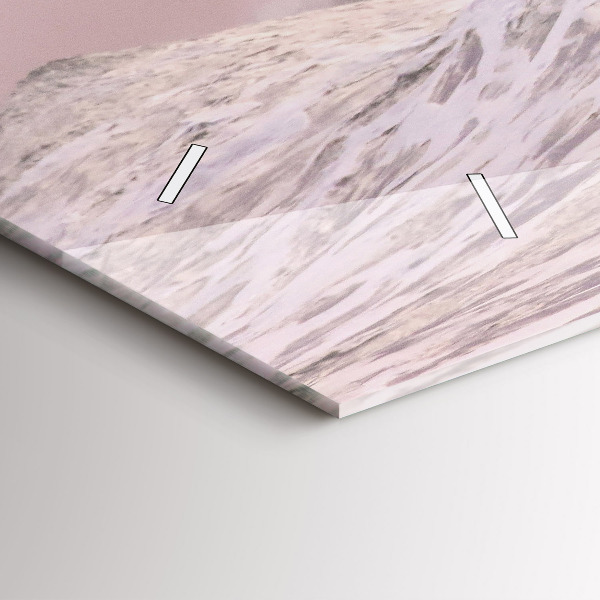 Horizontální skleněné hodiny na stěnu Surfař na Havaji