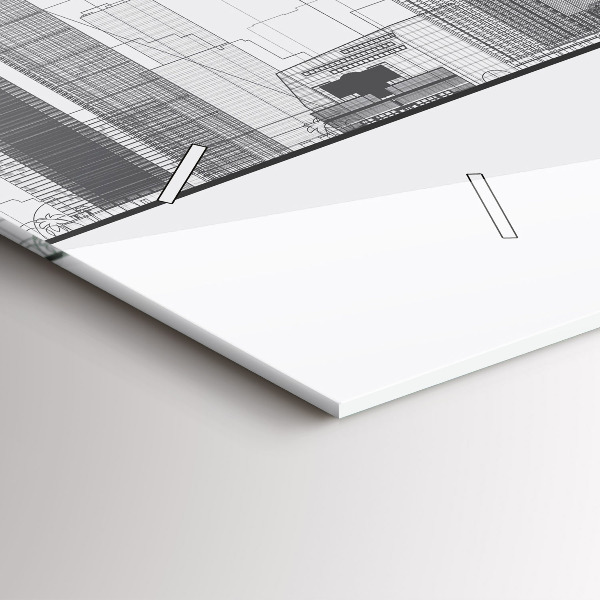 Horizontální hodiny na skle Panorama San Francisca