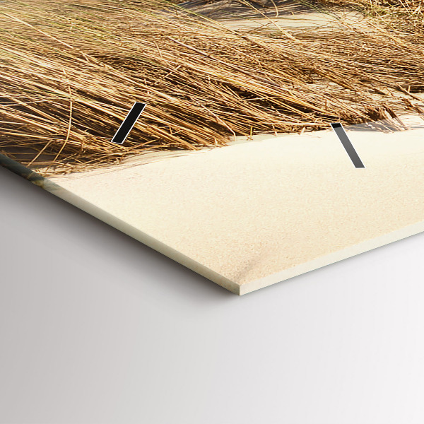 Horizontální hodiny na skle Pohled na pláž