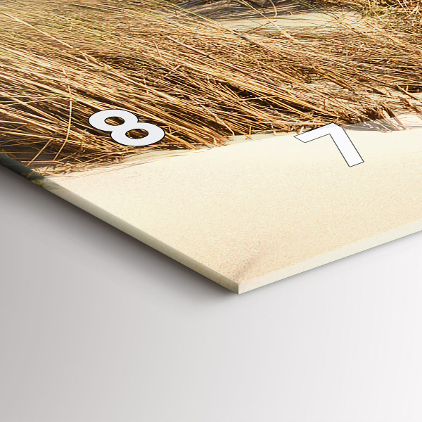 Horizontální hodiny na skle Pohled na pláž