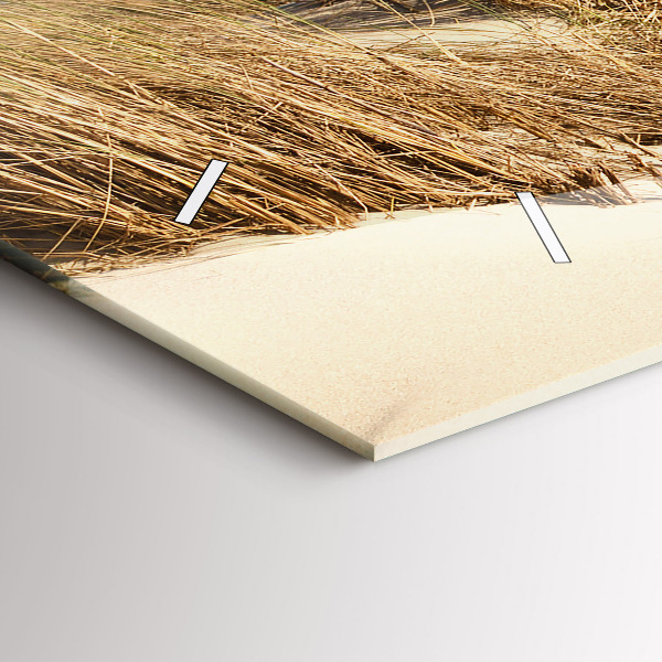 Horizontální hodiny na skle Pohled na pláž