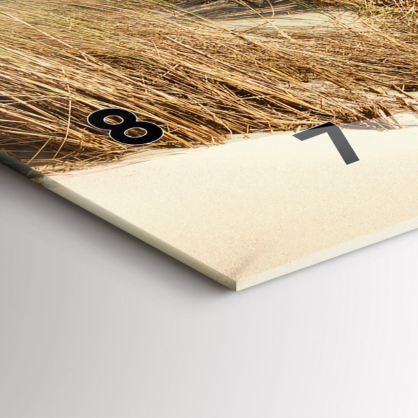 Horizontální hodiny na skle Pohled na pláž