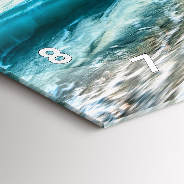 Horizontální hodiny na skle Pláž, moře a písek