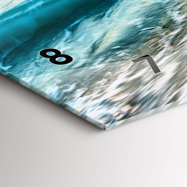 Horizontální hodiny na skle Pláž, moře a písek