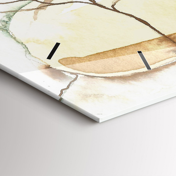 Horizontální hodiny na skle Portrét ženy